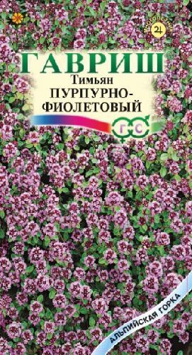 Тимьян Пурпурно-фиолетовый, семена Гавриш Альпийская горка 0,03г