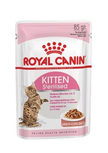 ROYAL CANIN Sterilised Kitten корм для котят соус 85г (28)