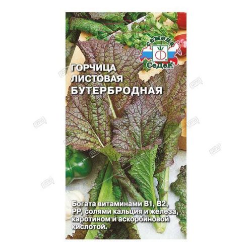 Горчица Бутербродная листовая, семена Седек 1г