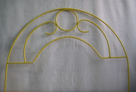 Заборчик декоративный Солнце-2, 4 секции, металический, желтый, 100*57см