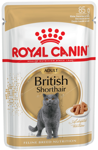 ROYAL CANIN корм для кошек Британская короткошерстная 85г соус (28)