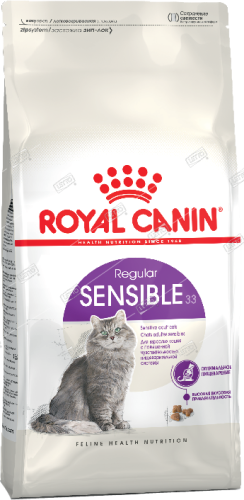 ROYAL CANIN корм для кошек Сенсибл с чувствительным пищеварением 0,4кг