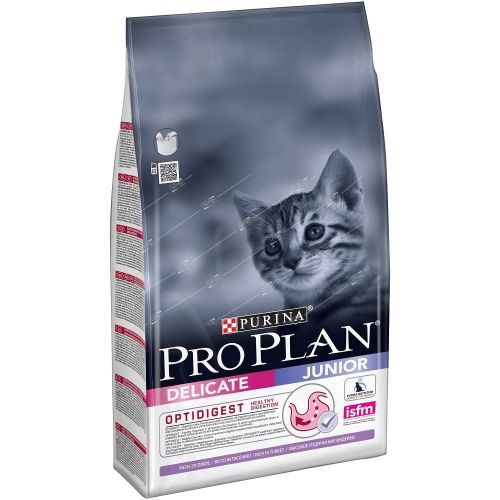 PURINA Pro Plan корм для котят с чувствительным пищеварением Индейка 1,5кг